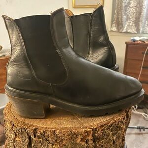 Dr. Martens Black Leather Chelsea Boot with Heel